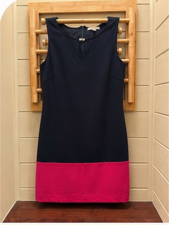 Banana Republic Dresses & Skirts - Banana Republic Navy and Fuchsia Sleeveless Shift Dress
